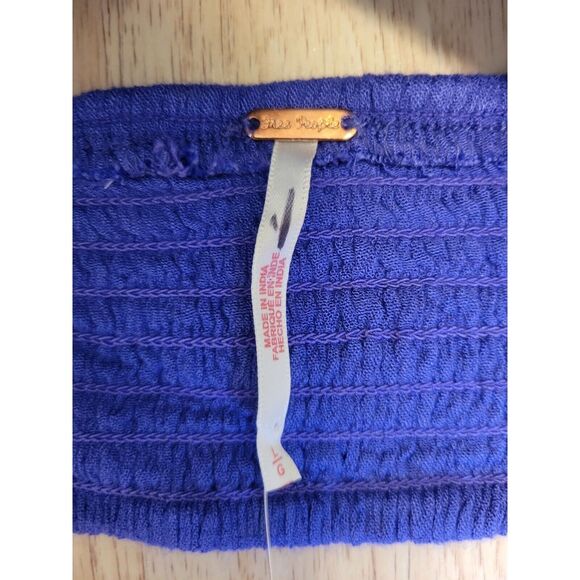 New sz L Large 8/10 free people blue be mine 2 piece crop top maxi slit skirt - Picture 5 of 7